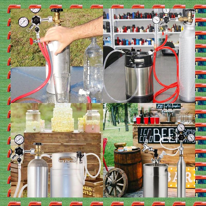 Co2 Regulator Dual Stage - CGA-320 Fıçı Regülatörü, 1/4 İnç ve