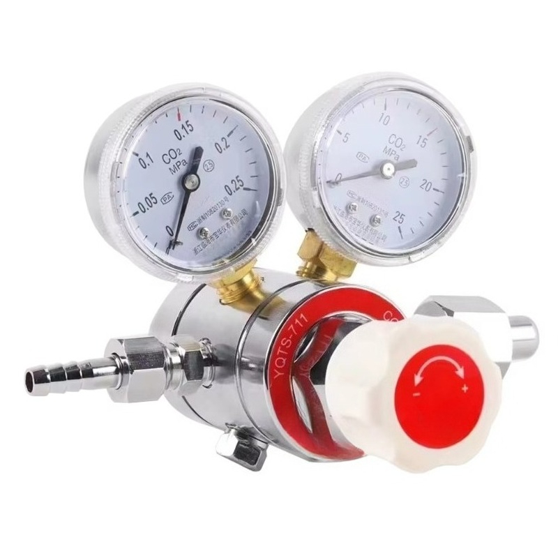 Co2 Regulator Dual Stage - CO2 gazı için çift basınç göstergeli
