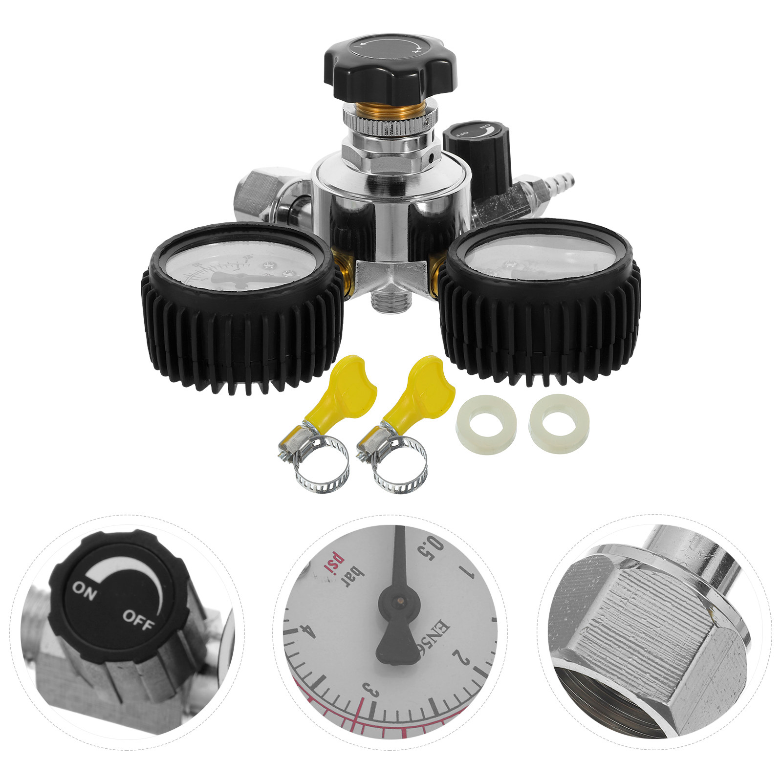 Co2 Regulator Dual Stage - 1 Set Bira Üretim Cihazı Cga320