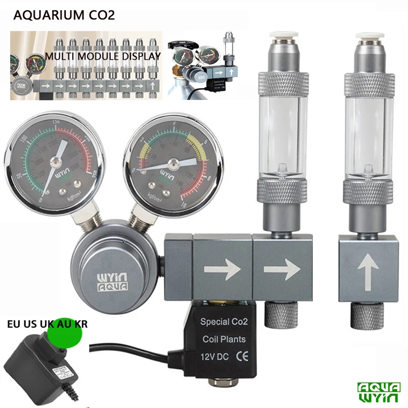 Co2 Regulator Dual Stage - Akvaryum CO2 Regülatörü Çift Göstergeli Solenoid