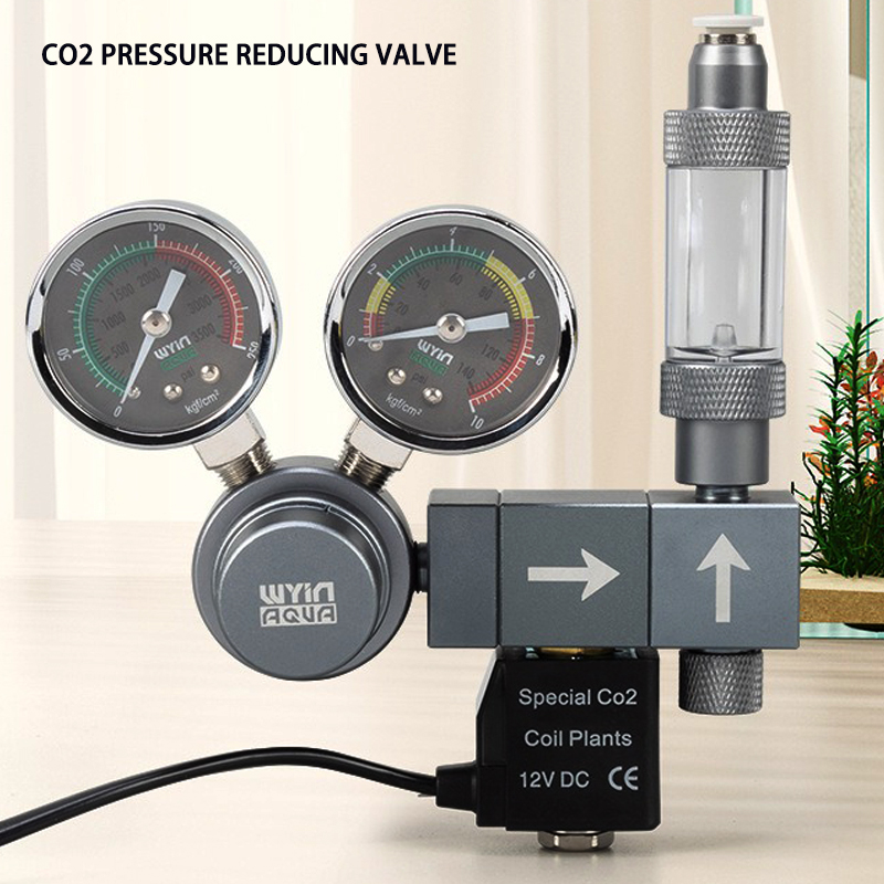 Co2 Regulator Dual Stage - Akvaryum CO2 Regülatörü Çift Göstergeli Solenoid