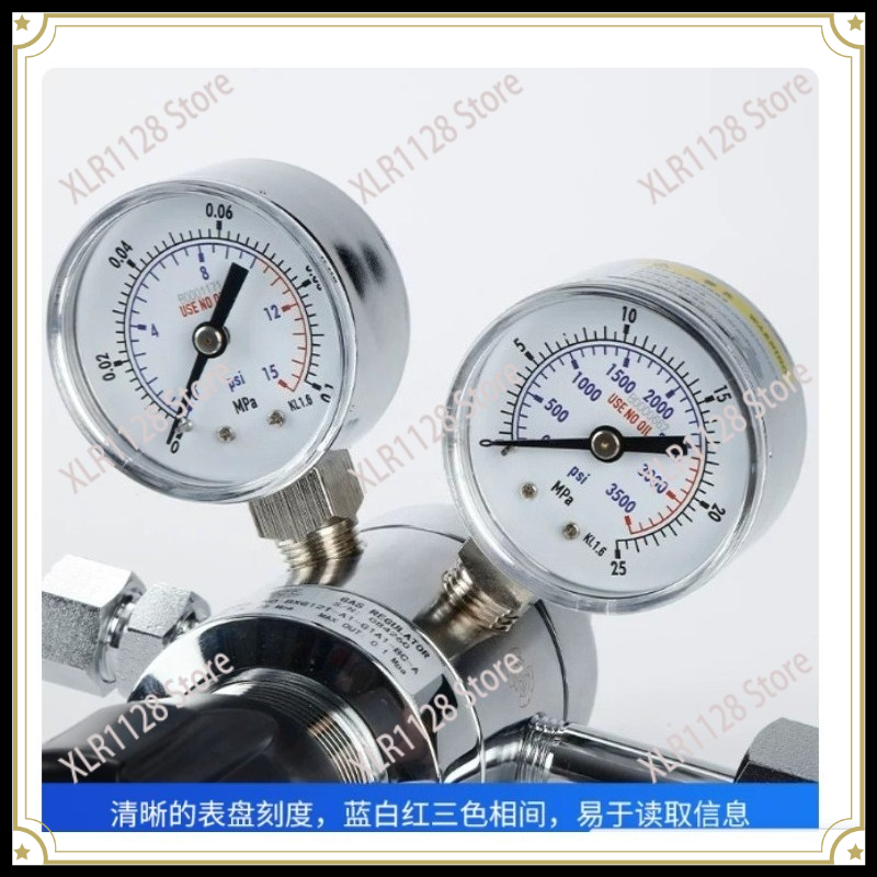 Co2 Regulator Dual Stage - Çift Kademeli Pirinç Basınç Düşürücü, Azot