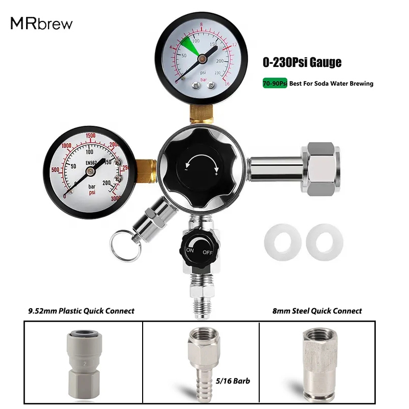 Co2 Regulator Dual Stage - Soda Suyu Gazlı Bira Bira Üretimi