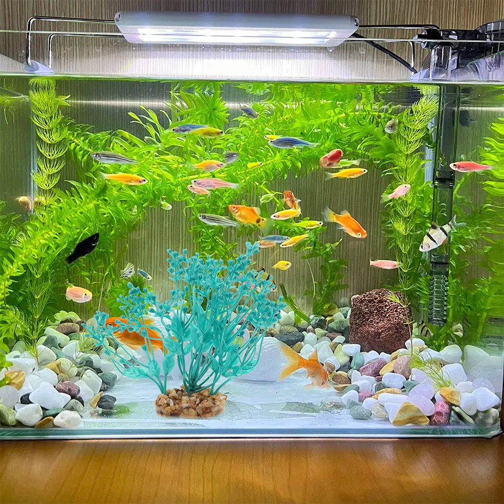 Aquarium Planted Set Up - 2 Adet Gerçekçi Plastik Akvaryum Çimi
