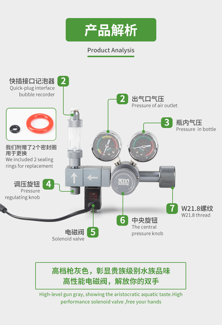 Akvaryum CO2 Regülatörü Çift Ö - Co2 Regulator Dual Stage incelemesi ve fiyatı