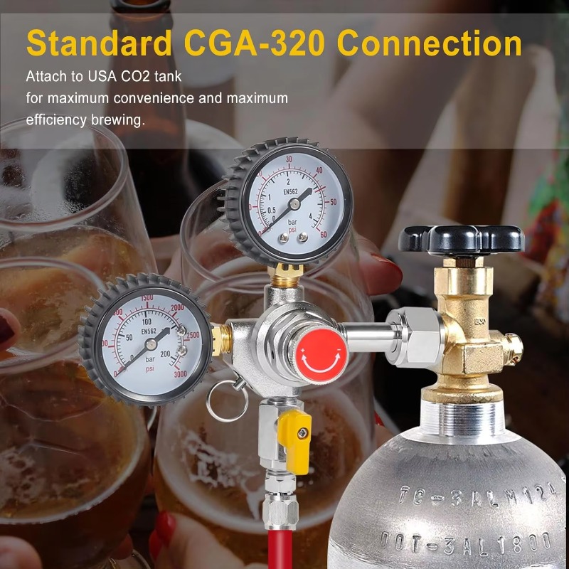 Kegeratör için Çift Göstergeli - Co2 Regulator Dual Stage incelemesi ve fiyatı