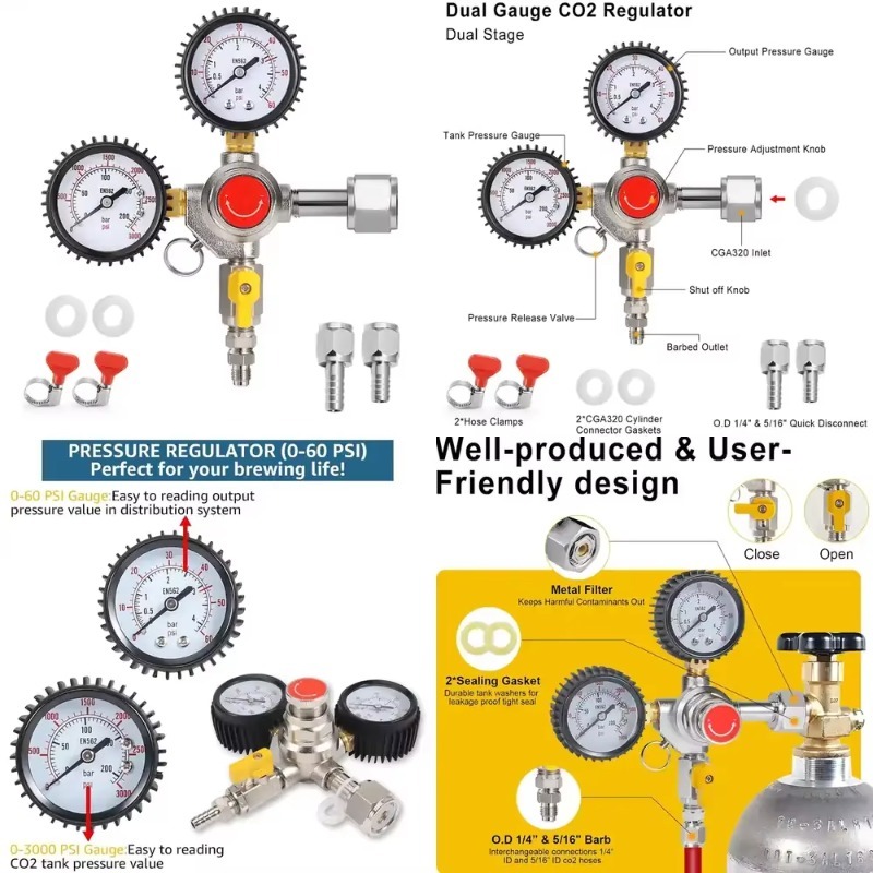 CO2 Regülatörü Fıçı Bira Regül - Co2 Regulator Dual Stage incelemesi ve fiyatı